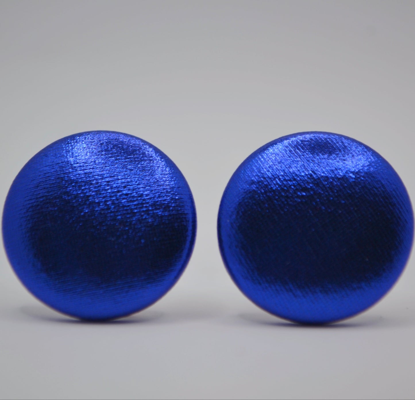 Red Foil Button Earrings