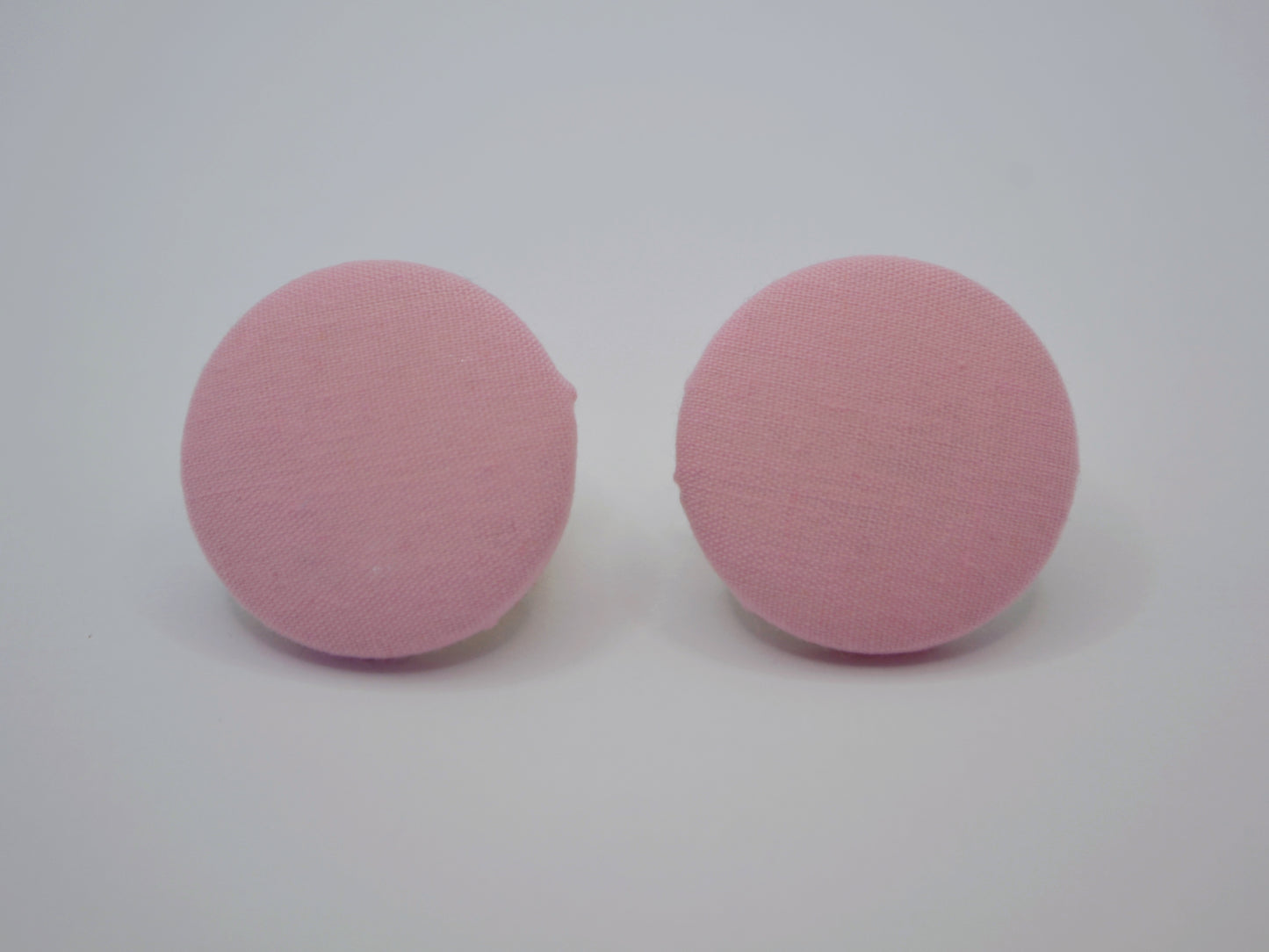Pink Button Earrings
