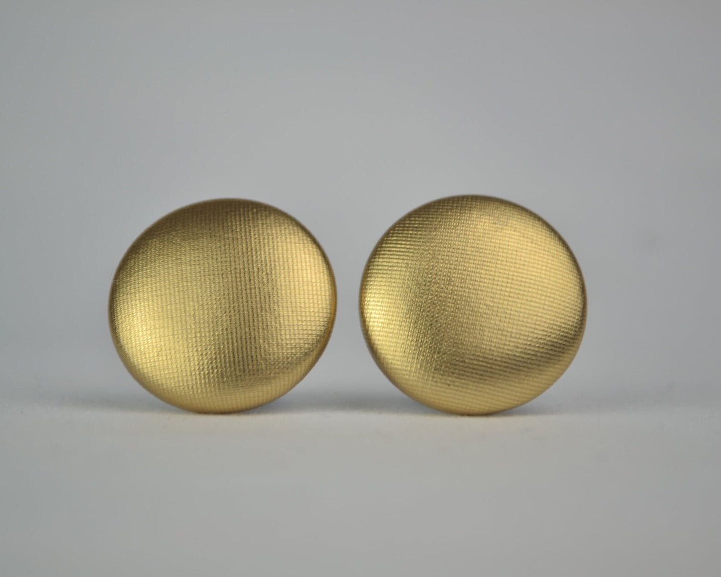 Rose Gold Foil Button Earrings