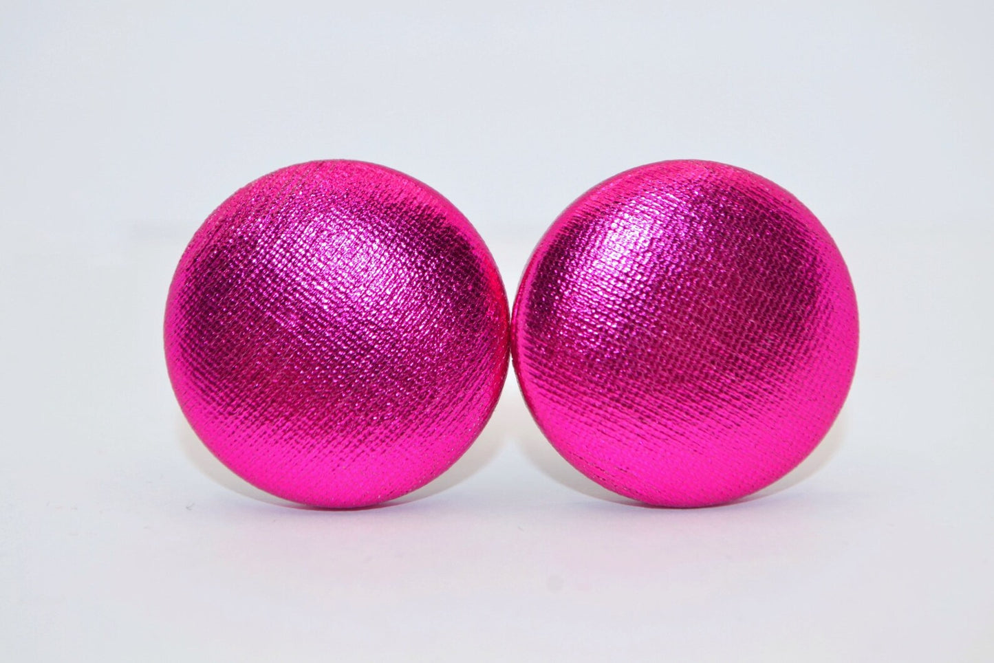 Rose Gold Foil Button Earrings