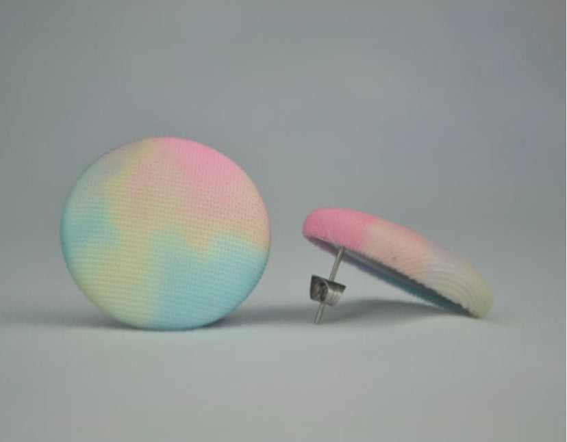 Cloudburst Button Earrings