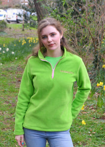 Pink Breezita Quarter Zip - Green Zip