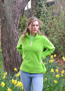 Green Breezita Quarter Zip - Pink Zip