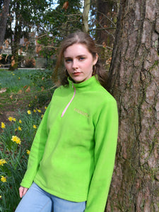 Green Breezita Quarter Zip - Pink Zip