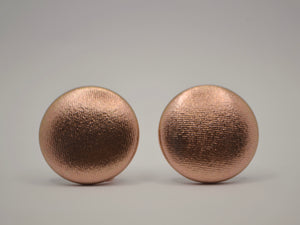 Rose Gold Foil Button Earrings