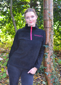 Green Breezita Quarter Zip - Pink Zip