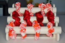 Load image into Gallery viewer, Handmade Red Scrunchy Bundle: Heart Hair Accessories