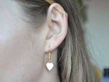 Load image into Gallery viewer, Pink Heart Hook Earrings - Valentines