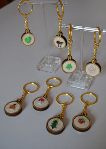 Breezita Christmas Bauble: Handmade Robin & Sláinte Earrings with Surprise Embroidery Hoop Keyring