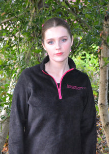 Black Breezita Quarter Zip - Cerise Zip