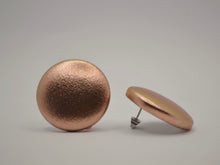 Load image into Gallery viewer, Rose Gold Foil Button Earrings