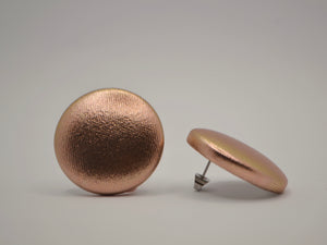 Rose Gold Foil Button Earrings