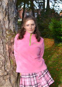 Pink Breezita Quarter Zip - Green Zip