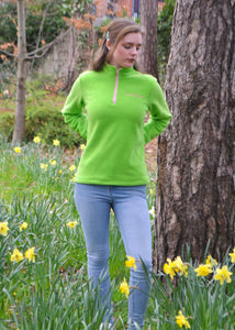 Green Breezita Quarter Zip - Pink Zip