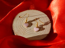 Load image into Gallery viewer, Pink Heart Hook Earrings - Valentines