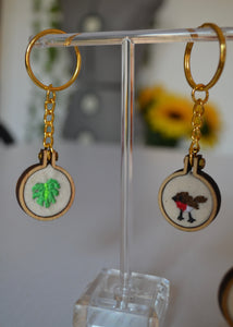 Breezita Christmas Bauble: Handmade Robin & Sláinte Earrings with Surprise Embroidery Hoop Keyring