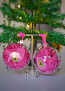 Breezita Christmas Bauble: Handmade Robin & Sláinte Earrings with Surprise Embroidery Hoop Keyring