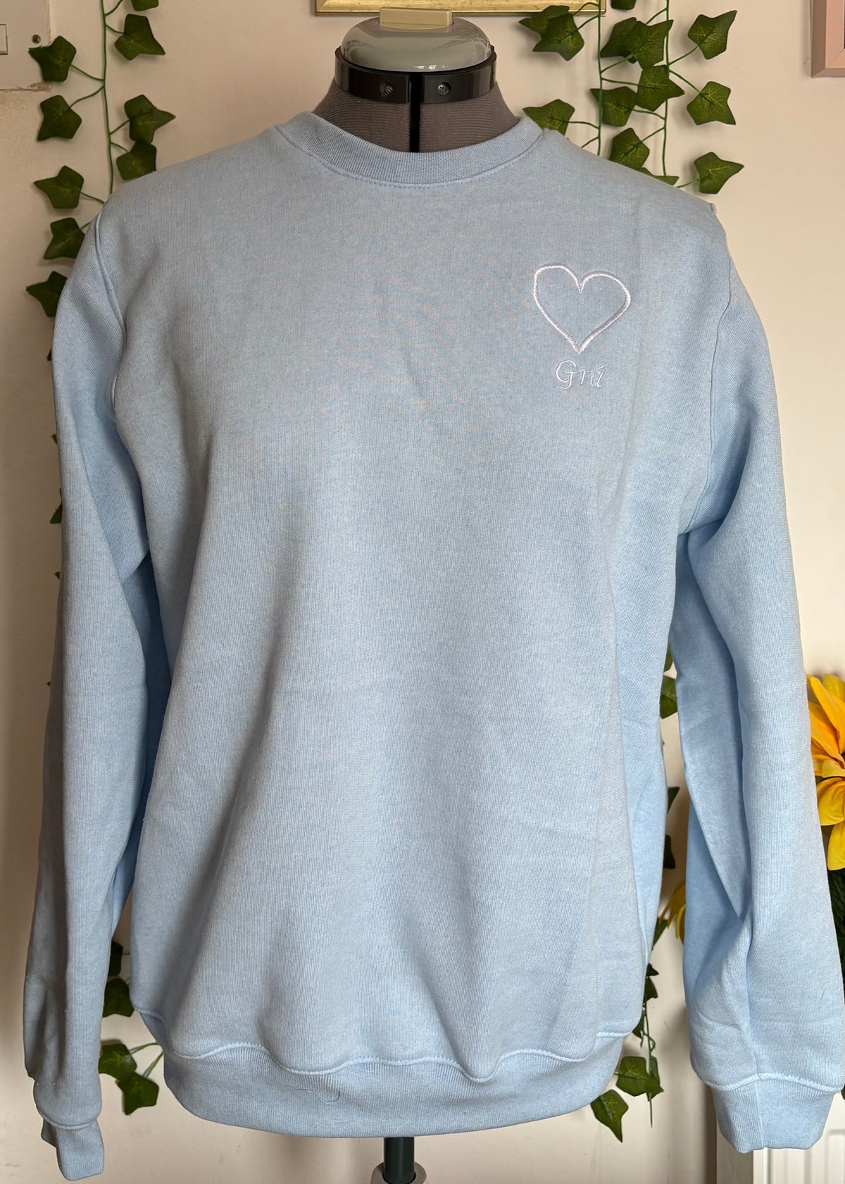 Grá Red Sweatshirt - Irish Love Heart Embroidered Sweatshirt