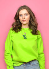 Load image into Gallery viewer, Stealing Christmas Sweatshirt: Lime Green Christmas Jumper