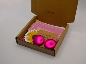 Cerise Foil Button Earrings