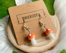 Load image into Gallery viewer, Baby Pink Mushroom Hook Earrings