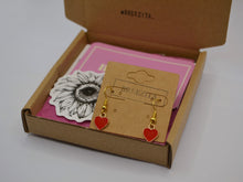 Load image into Gallery viewer, Red Heart Hook Earrings - Valentines