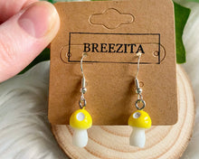 Load image into Gallery viewer, Yellow Mushroom Hook Earrings