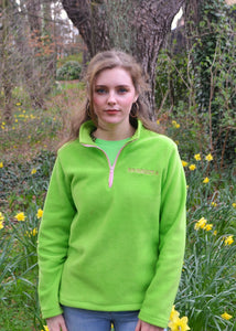 Green Breezita Quarter Zip - Pink Zip