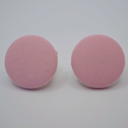 Pink Button Earrings
