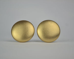 Black Foil Button Earrings