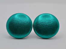 Load image into Gallery viewer, Royal Blue Foil Button Earrings