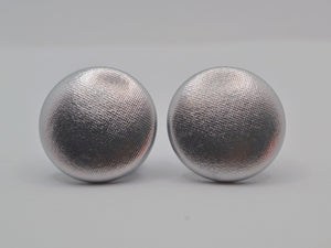 Black Foil Button Earrings