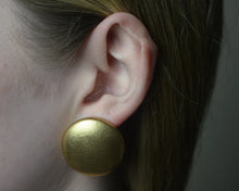 Load image into Gallery viewer, Gold Foil Button Earrings - Large And Small - Minimalist Earrings - Elegant | Timeless