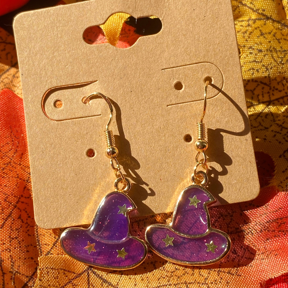 Ready-Made Wizard Hat Hook Earrings