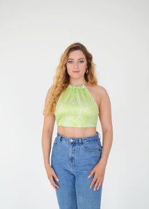 Green Marble Halter Top