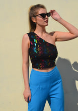 Load image into Gallery viewer, Pre-made Size 10 Cosmic Top - One shoulder