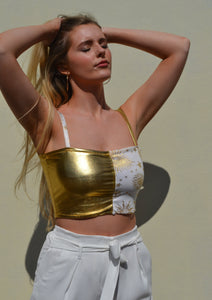 Sunshine Top - half and half strappy top