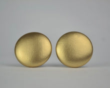 Load image into Gallery viewer, Gold Foil Button Earrings - Large And Small - Minimalist Earrings - Elegant | Timeless