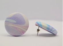 Load image into Gallery viewer, Pastel Marble Button Earrings