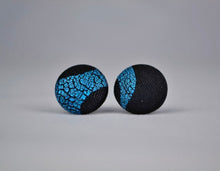 Load image into Gallery viewer, Blazing Blue Button Earrings - Large And Small