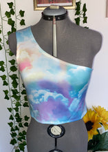 Load image into Gallery viewer, Pre-made Size 14 Blue Cloudburst One Shoulder