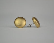 Load image into Gallery viewer, Gold Foil Button Earrings - Large And Small - Minimalist Earrings - Elegant | Timeless