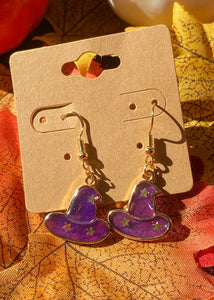 Wizard Hat Hook Earrings - Halloween