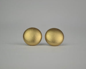 Gold Foil Button Earrings - Large And Small - Minimalist Earrings - Elegant | Timeless