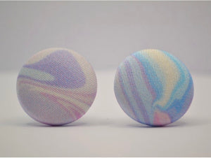 Pastel Marble Button Earrings